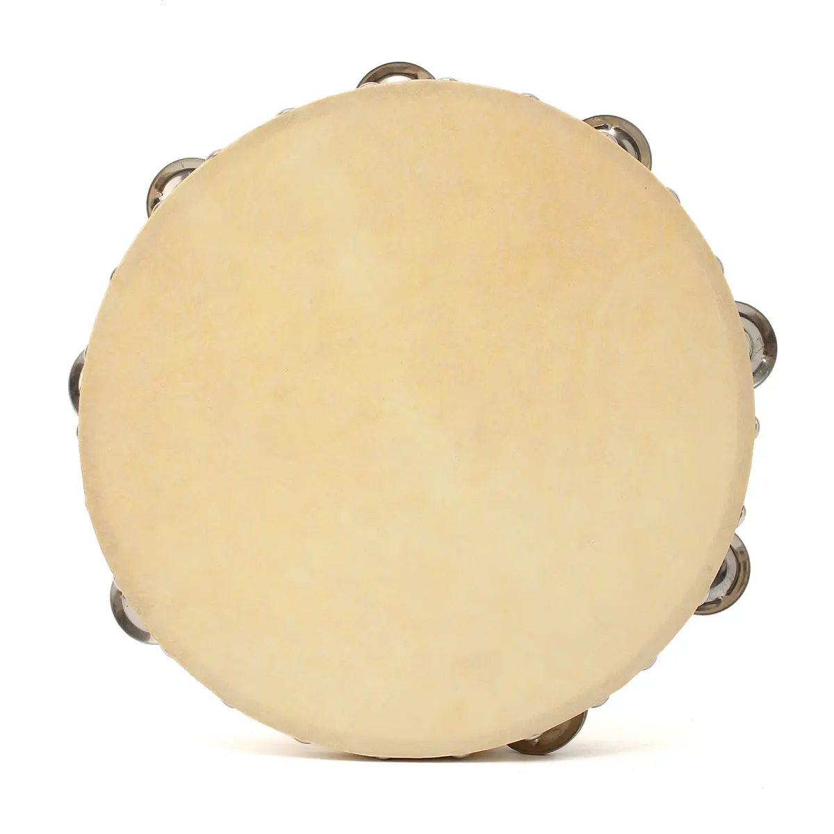 SENRHY 10 Inch Round Hand Held Musical Tambourine Drum Bell Percussion