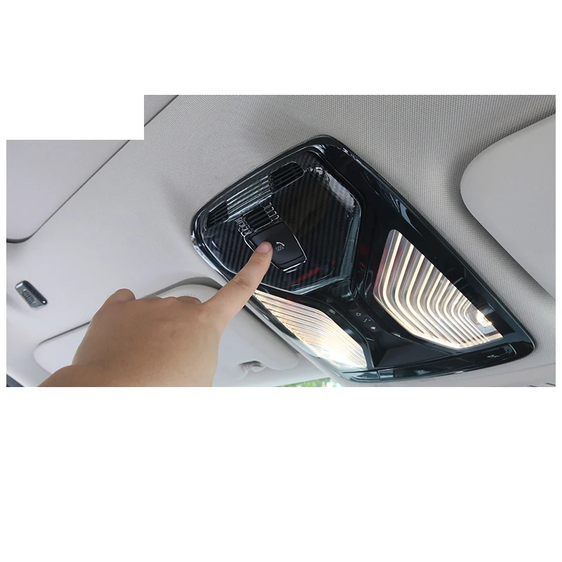 

Lsrtw2017 Carbon Fiber Abs Car Roof Front Reading Light Trim Frame for Bmw X3 2018 2019 2020