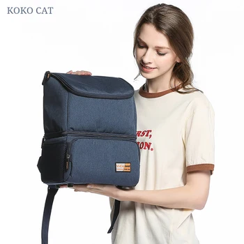 

KOKOCAT Waterproof Lunch Bag for Women Men Picnic Storage Lunch Box Cooler Bag Tote Nylon Insulation Lunch Bag Package Portable