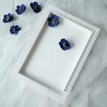 Свадебный торт аксессуар белый/розовый торт лоток выдалбливать Race край металлической пластины для украшения стола Событие и Партия поставки