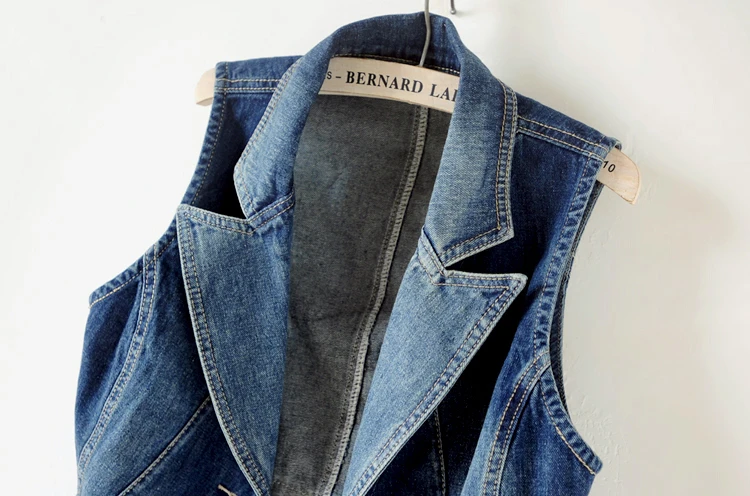 Femme De Mode Gilet Femmes Casual 2018 Jeans Denim Sans Mince Printemps Grande Manches Taille New 8qHqwdaf