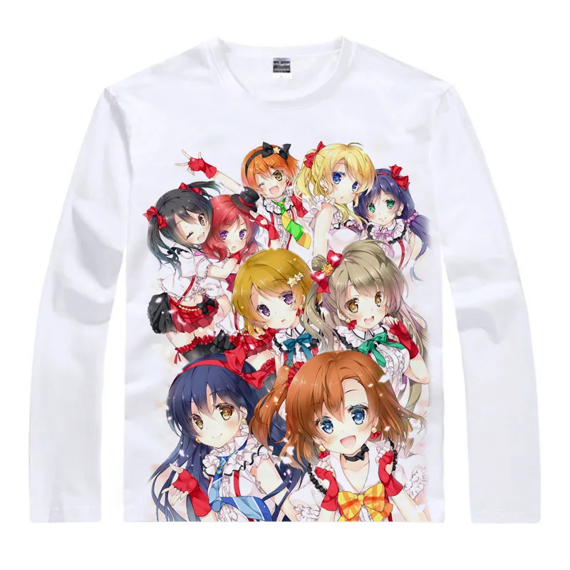 Coolprint японский аниме рубашка Love Live School Idol футболки мульти-стиль с длинным рукавом Kotori Minami Eli Ayase Косплей Kawaii - Цвет: Style 9