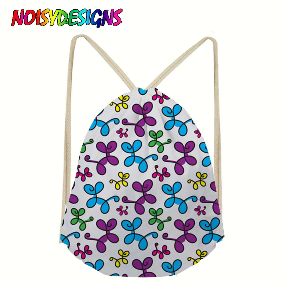 NOISYDESIGNS Hot Sale Drawstring Bag Backpacks Fashion Balloon Dogs Backpack Rucksack Drawstring Bags Girls Mochila Feminina
