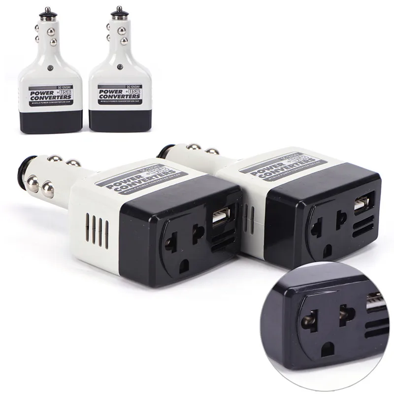 Автомобильное зарядное устройство 220 В с USB адаптером преобразователь