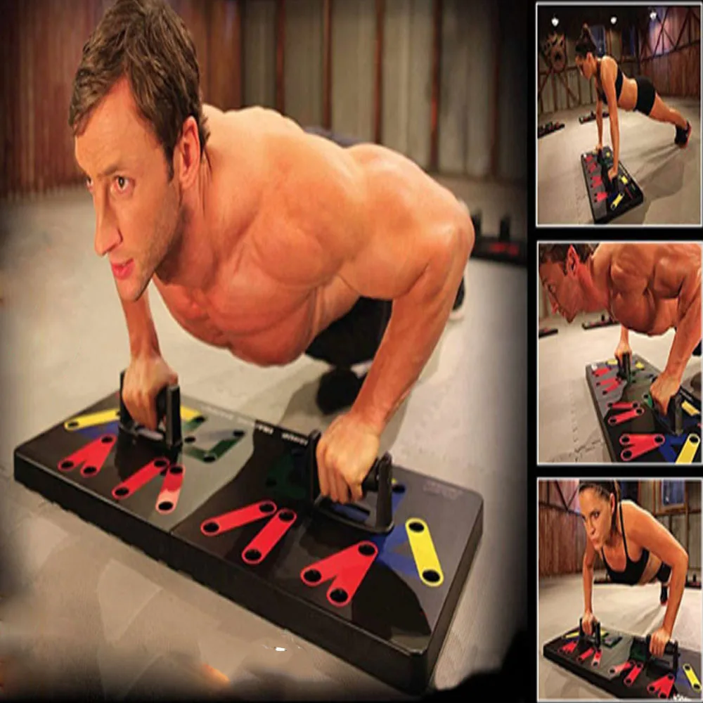 

Push up rack board household multifunction 9 system comprehensive fitness exercise workout pectoral muscle training