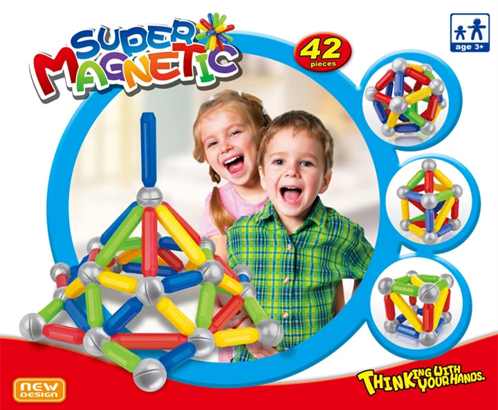 Детские развивающие игрушки 3D Супер Магнитная здания Конструкторы игрушечные лошадки 42 шт. компонент деформации модель Растет игрушка Детские Рожде