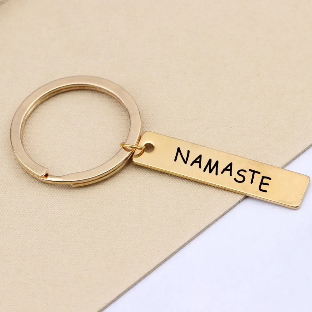 Новый брелок с гравировкой &quotNAMASTE&quot означает &quotHello&quot кулон