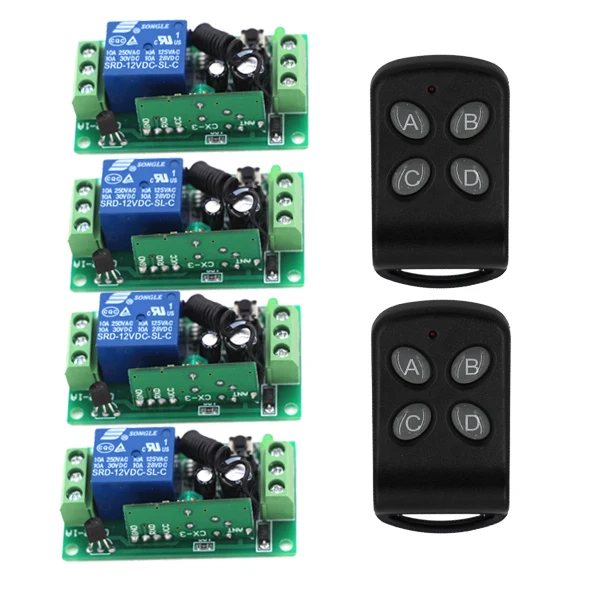 Hot Sales DC9V 12V 24V 10A RF Wireless Remote Control Switch/Radio
