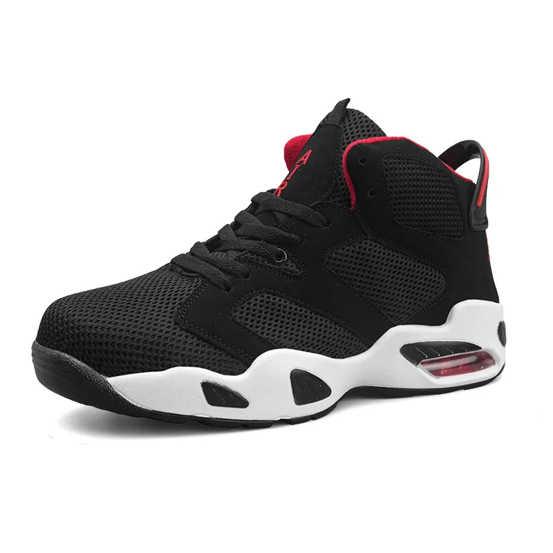 Zapatillas de baloncesto altas para hombre Botas transpirables antideslizantes zapatos deportivos zapatillas de baloncesto con suela de aire para hombre