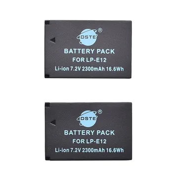 

DSTE 2pcs LP-E12 LPE12 LP E12 Camera Battery for Canon M 100D Kiss X7 Rebel SL1 EOS M10 Camera