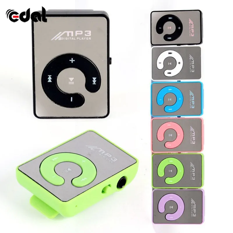 

EDAL USB Digital Mp3 Music Player New Mini Mirror Clip Support 8GB SD TF Card 6 Colors A57