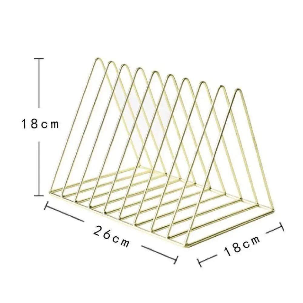 Ins الاسكندنافية روز الذهب الفاخرة رف هندسة المعادن الصحف والمجلات التخزين رف الذهب ديكور المنزل الرف