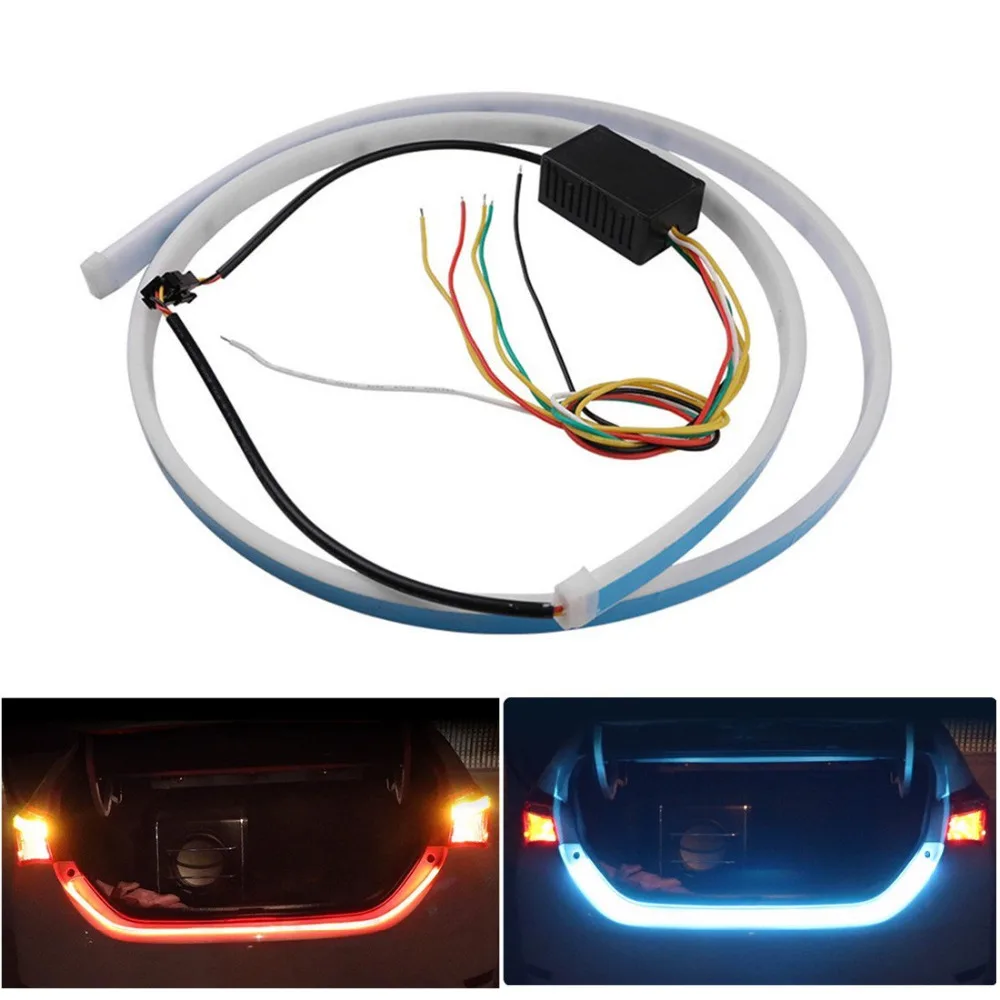 1Set Car Rear Tail Box Lights Streamer Brake Turn Signal LED Lamp Strip