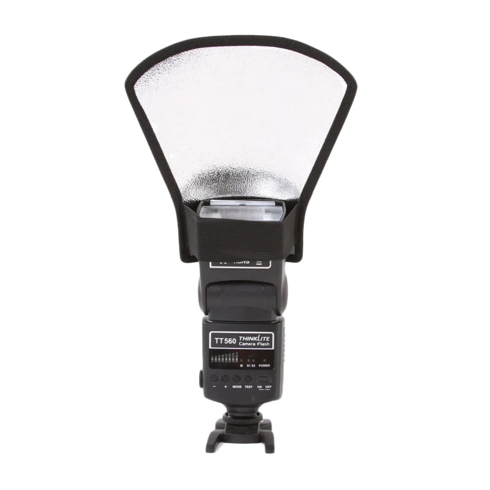 New Universal Flash Diffuser Softbox Silver Reflector for Speedlite