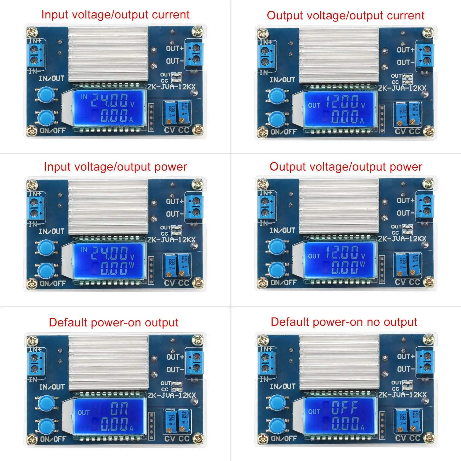 OPQ-DC 0-32 В 12A постоянного Напряжение Ток ЖК-дисплей цифровой Напряжение Ток дисплей регулируемый Бак Шаг вниз питание модуль Bo