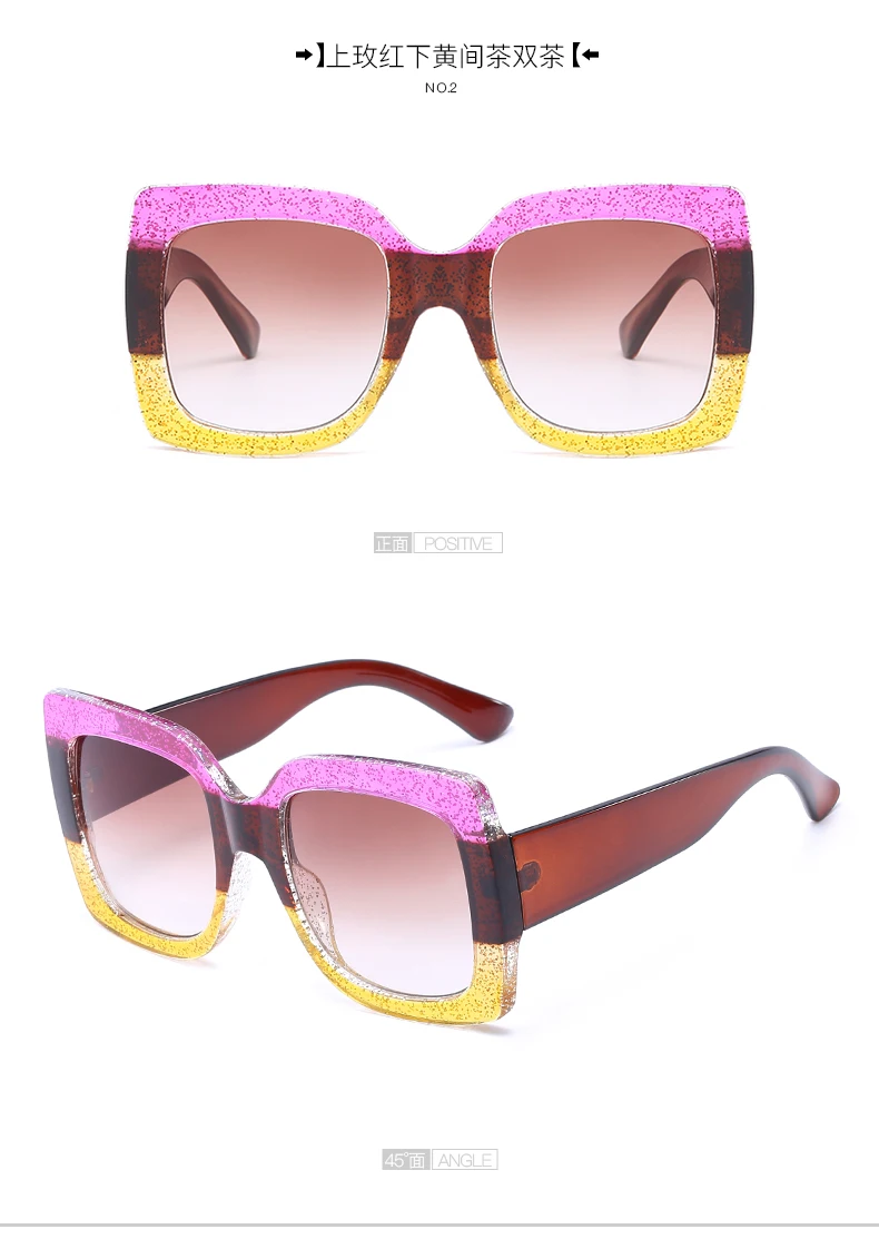 Роскошные брендовые дизайнерские зеркальные солнцезащитные очки квадратной формы женские большие солнцезащитные очки без оправы Oculos De Sol Shades