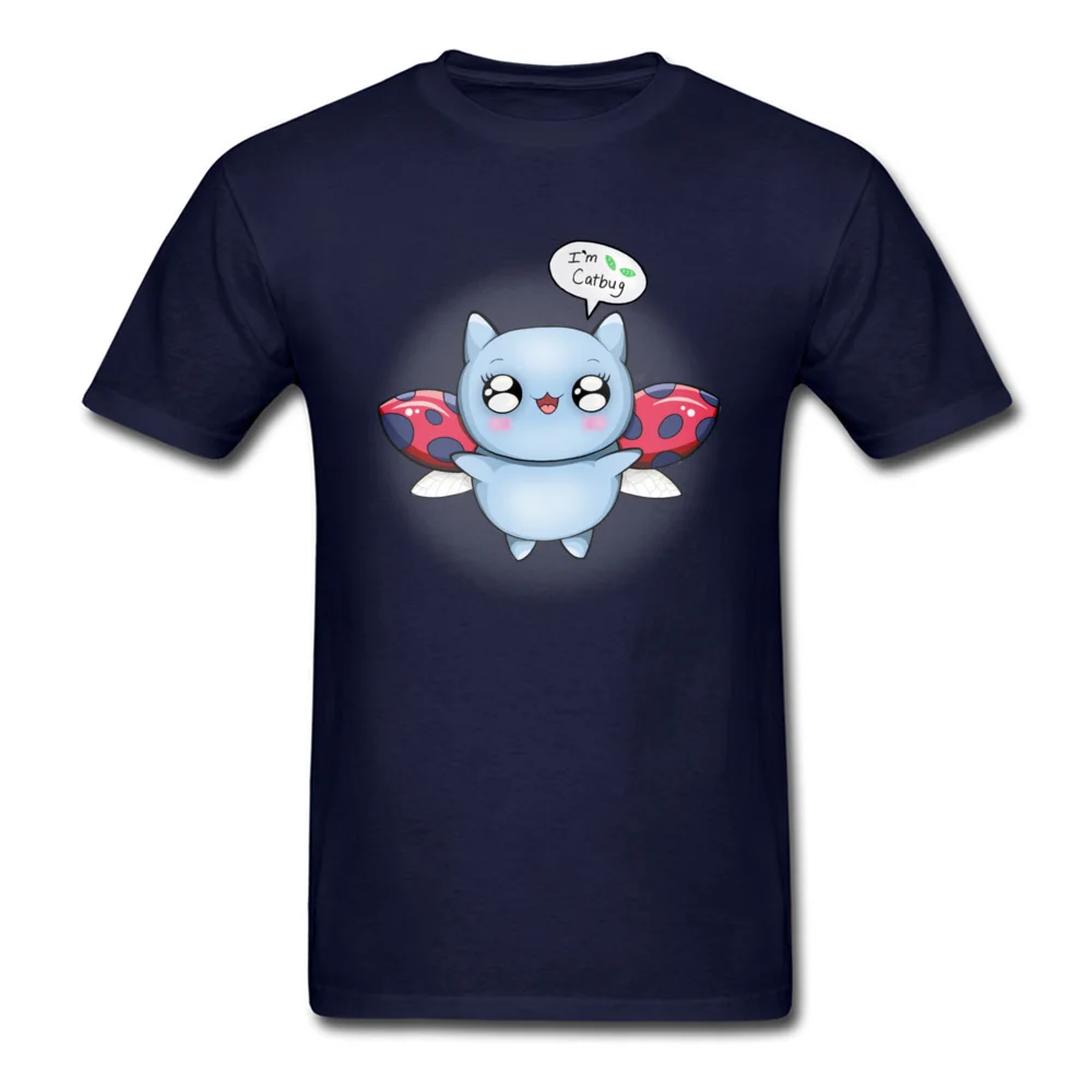 Im Catbug Designer Men T-shirts O-Neck Short Sleeve 100% Cotton Tops & Tees Casual T-Shirt Drop Shipping Im Catbug navy