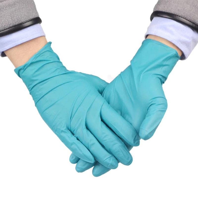 

Free shipping powder free from Malaysia 100 pcs thicken nitrile working glove Color household protect glovesdisposal safe glove