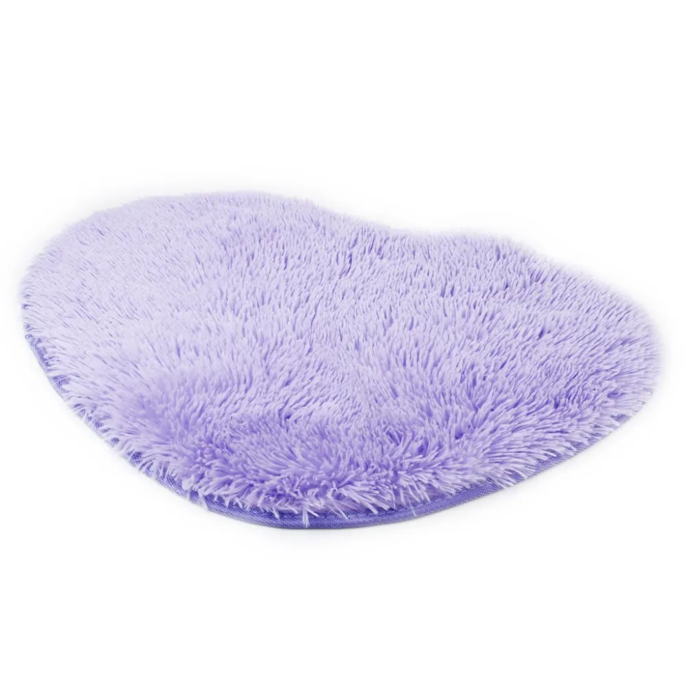 Soft Heart Design Fluffy Mat Rug Bedroom Faux Fur Carpet Floor Cover