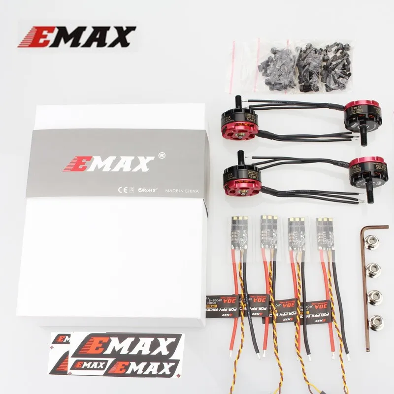 

High Quality EMAX RS2205 2300KV 2600KV RaceSpec Brushless Motor With 3-4S 30A BLHeli for lightning ESC Power Combo For RC Model