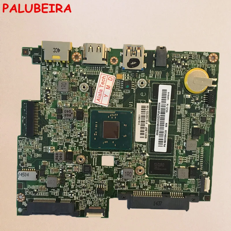 PALUBEIRA высокое качество FRU 5B20G39150 для lenovo Flex 10 Материнская плата ноутбука BM5338 REV1.7 с cpu N2807 полностью протестирована