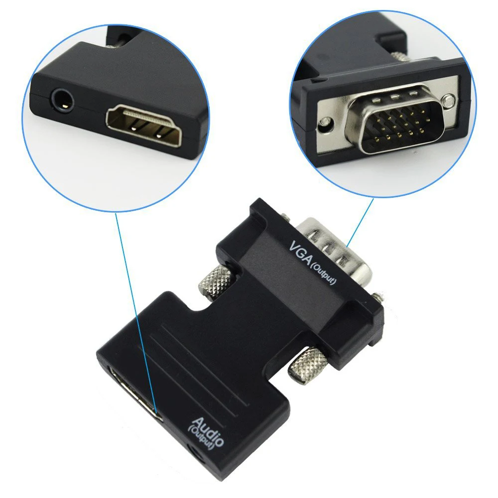 Адаптер переходник с разъемом HDMI Мама папа для ноутбука ПК PS3 3 5 мм