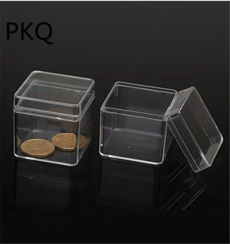 Small Plastic Clear Transparent Container Case Storage Box Organizer-Tool Lid