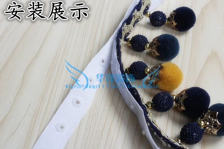 each 40meters White Ribbon Curtain Accessories Tape Encryption Curtain lace sewing cloth with dark buckle removable&30