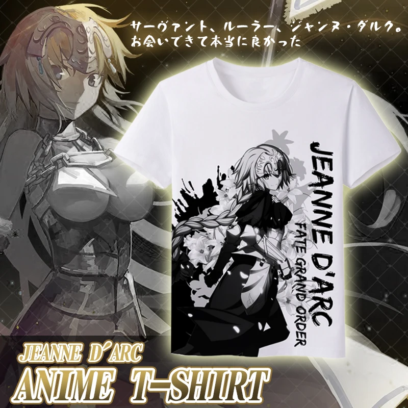 

Anime JK Fate Grand Order FGO Ruler Jeanne dArc Cosplay Shirt Joan Of Arc Impression T-Shirt Tops Tee Women Men t shirt tshirt
