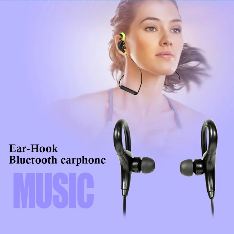 2018 Newest Universal Sport IPX4 Waterproof Bluetooth headset earphone for iPhone X 7 8 Wireless High quality Ear-Hook headphone |