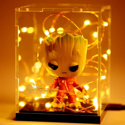Дерево человек ребенок Grootted светодиодный светильник экшн-фигурка ребенок Groot лампа украшение комнаты ночной Светильник галактика модель игрушки подарки для детей - Цвет: grootted5