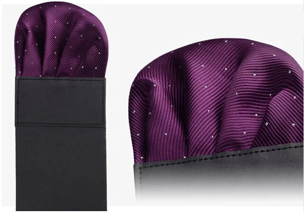 Для мужчин легко положить сплетенные Карманный площадь Свадебная вечеринка платок ручной работы - Цвет: Purple
