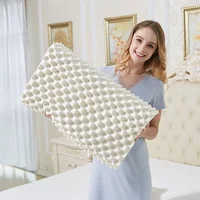 GIANTEX 60x38 см натуральный латекс подушки Спящая постельные принадлежности Подушка для массажа шеи здоровья шею связанного голову уход памяти подушка U1166