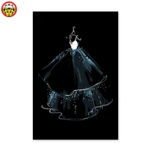 Diy Цифровая живопись маслом по номерам Рисование Ручная роспись картина Настенный декор фото свадебное платье