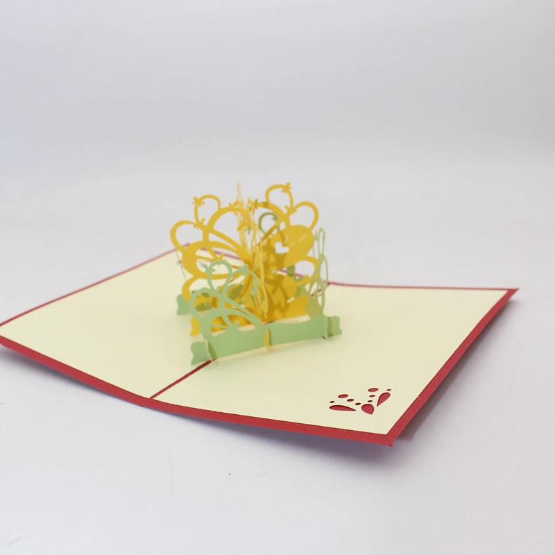  3D Handmade Chinese Blessing Butterflies Love Flowers Paper Invitation Greeting Cards PostCard Vale - 32913641274