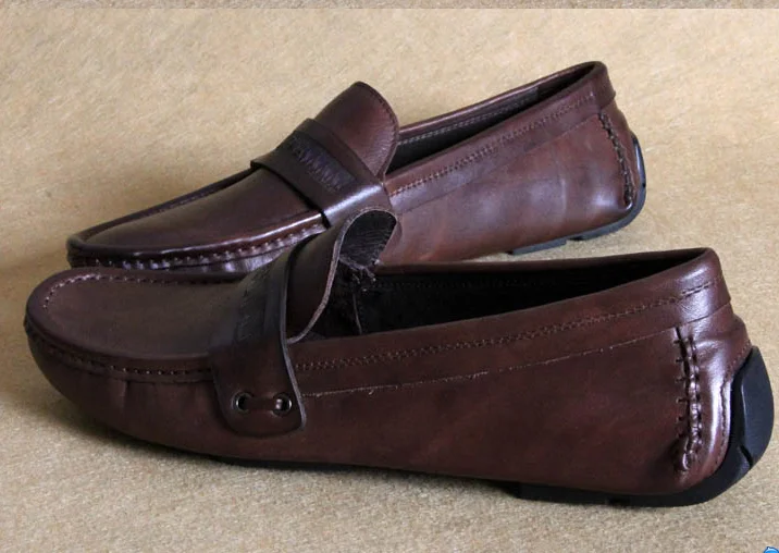 Da Moda Sapatos Masculinos Couro Tendência Homens Respirável Peas Casual Conjuntos De Dos Pés Condução Verão 7UxxPX