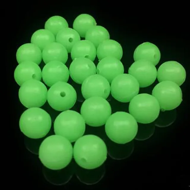 100Pcs green Luminous Fishing Beads Sea Fishing Lure 6*10 mm 6 * 6MM