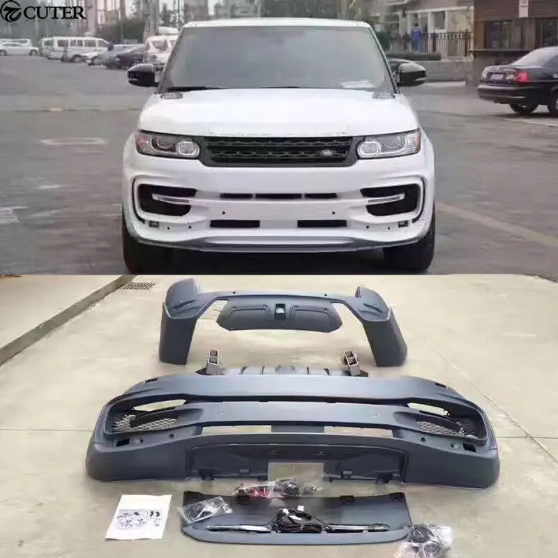 

ST style Car body kit PP Unpainted front bumper rear bumper for Range Rover Sport 14-17