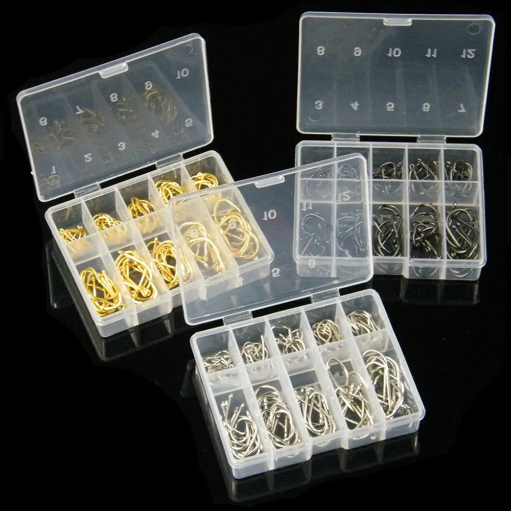 100Pcs/Box Mixed Sizes 3/-12/ Fishhooks High Carbon Steel Gold Fishing Bait Sharpened Ultrapoint Fishing Hook Set Fish Supplies 100Pcs/Box Mixed Sizes 3/-12/ Fishhooks High Carbon Steel Gold Fishing Bait Sharpened Ultrapoint Fishing Hook Set Fish Supplies