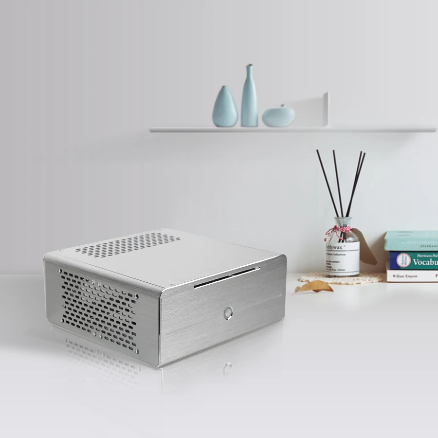 Чехол для настольного ПК Realan mini itx алюминиевый чехол без блока питания с