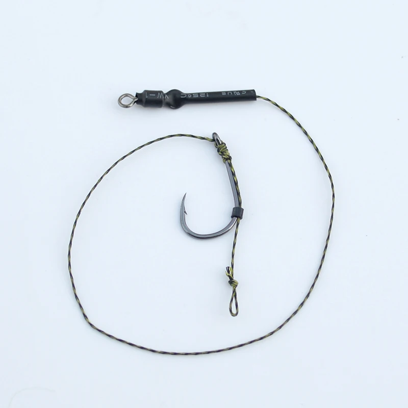Carp Fishing Hair Rig 6pcs/set Ready Made Boilie Hook Carp Fishing Hair Rig Ready Tied Carp Fishing Hooks Size 2# 4# 6# 8#