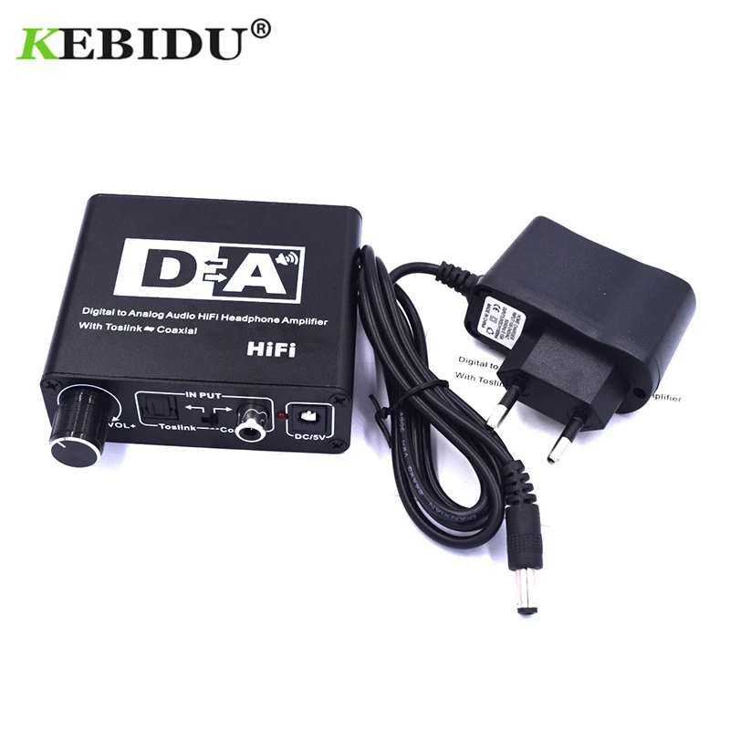 

Kebidu Headphone Amplifiers 4-bit S / PDIF Incoming Bits Digital to Analog Converter Adapter Optical Coaxial Toslink Signal