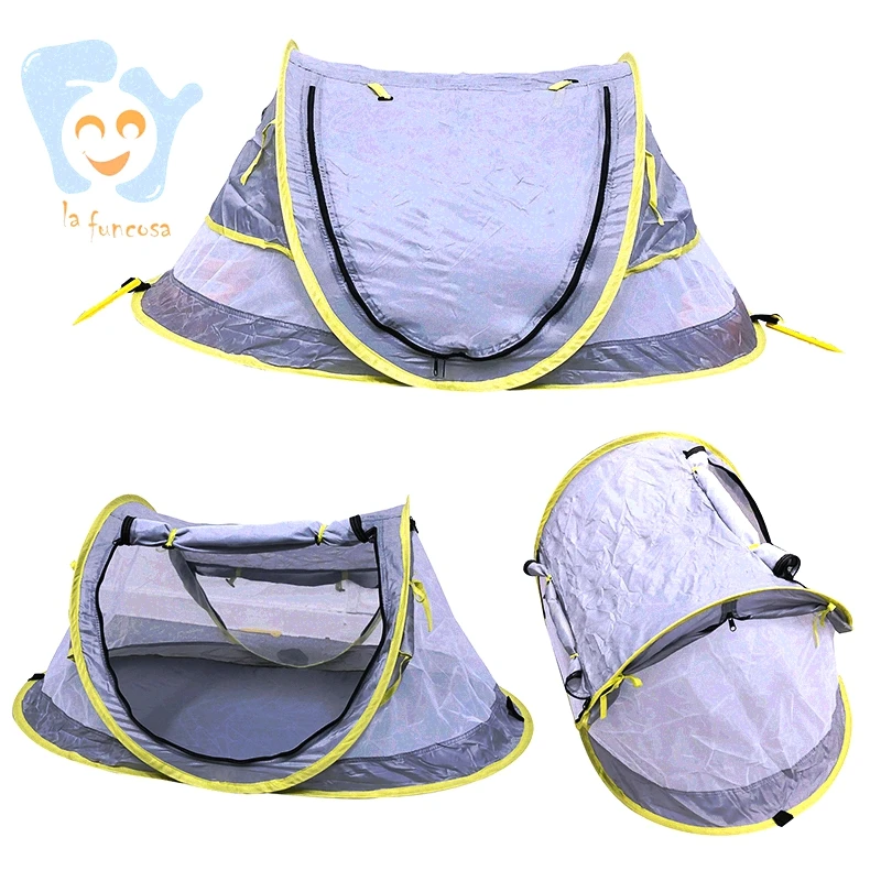  Pop Up Portable Baby Inflatable Beach Tent UV Protection Infant Travel Bed with Mosquito Netting Ho