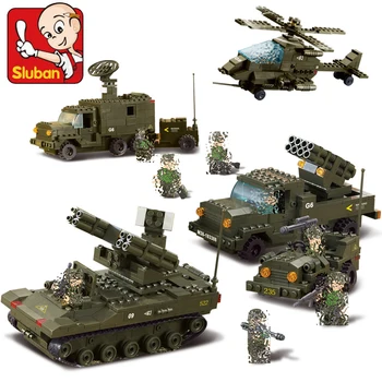 

Sluban 7000 956Pcs military anti-aircraft artillery troops Educational Toys Building Blocks for Kids Gifts Compatible With Toys