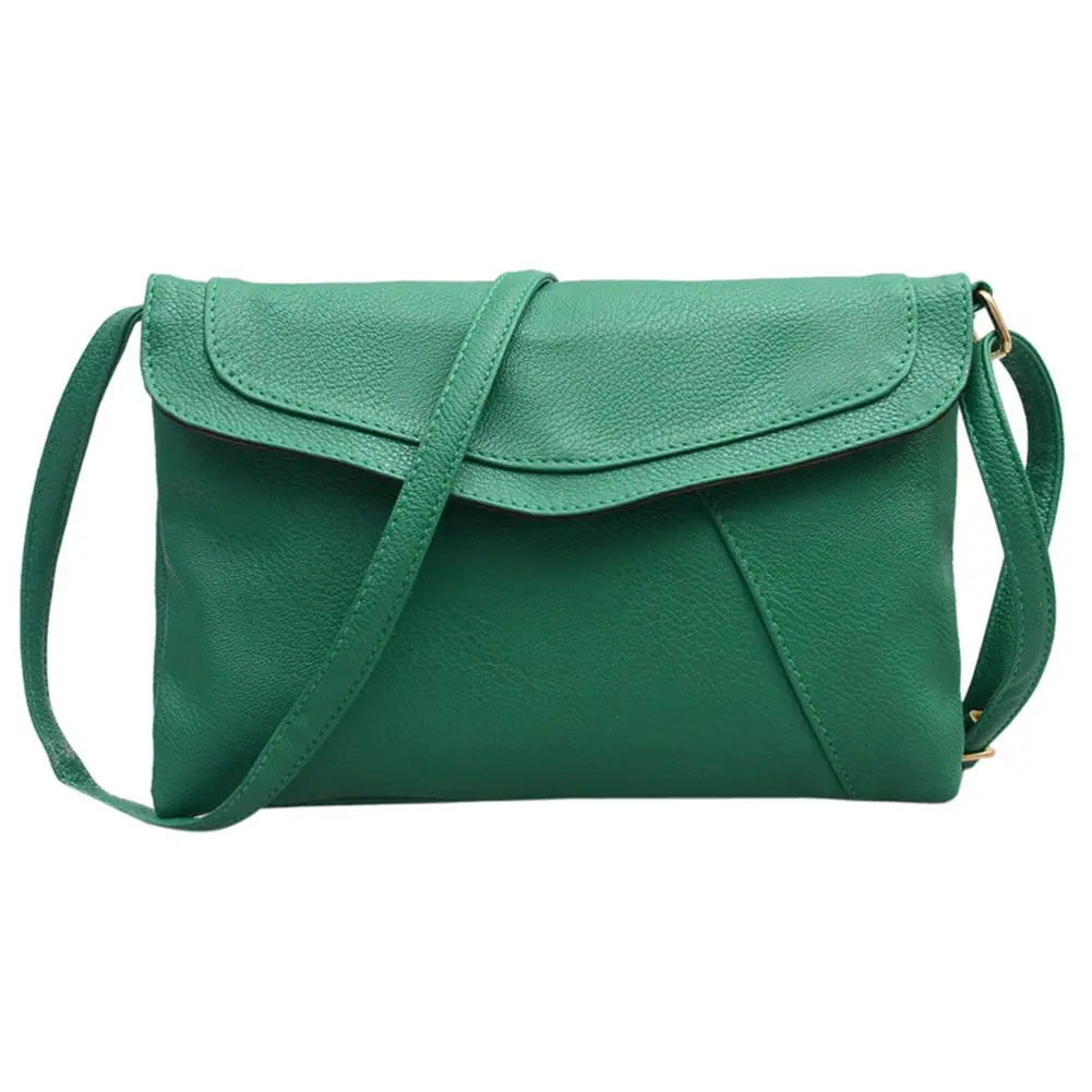Модная женская мини сумка через плечо Наплечная Сумка из искусственной кожи сумочки, сумки через плечо FC55 - Цвет: Зеленый