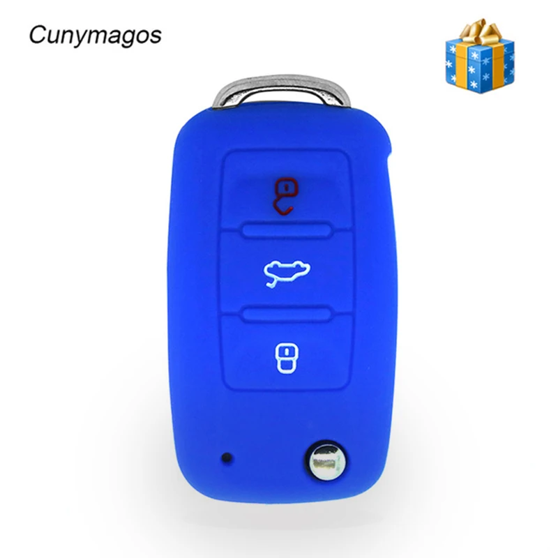 Силиконовый чехол для ключей автомобиля 3 кнопки VW Volkswagen polo passat b5 golf 4 5 6 jetta mk6 tiguan