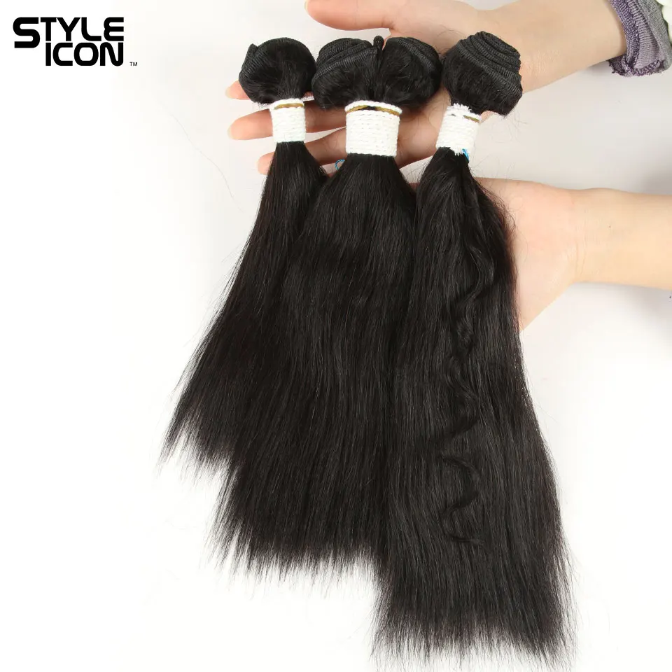 Styleicon плетение волос 4 шт. в партии Бразильские влажные и волнистые человеческие волосы для наращивания для шитья 160 полностью легко