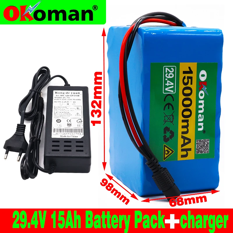 Okoman высокое качество 7S5P 24 v 15Ah аккумулятор 250 w 29 4 V 15000 mAh литий ионный для