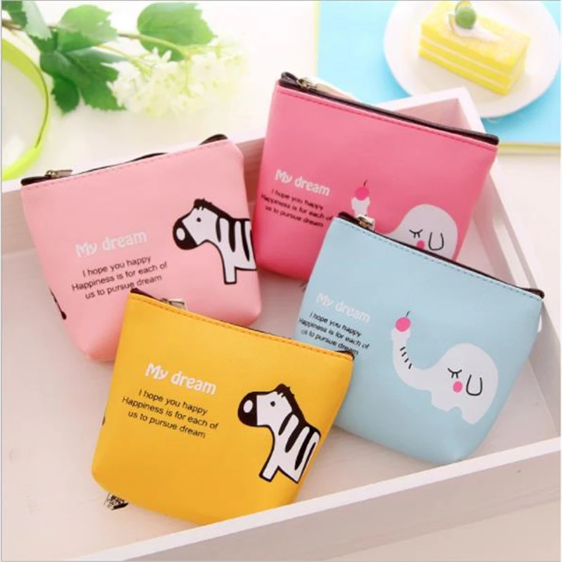 

Cute Cartoon Animals Coin Purse Women Small Wallet Female Change Purses Mini Children's Pocket Wallets Key Card Holder Hand Bag