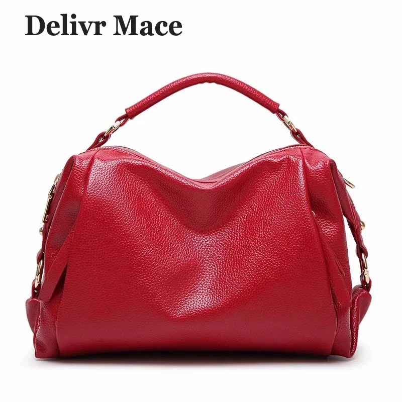 

Casual Tote Women Shoulder Bags Cow PU Leather Red Luxury Handbags Women Bags Designer Shoulder Crossbody Totes Bag Bolsos Mujer
